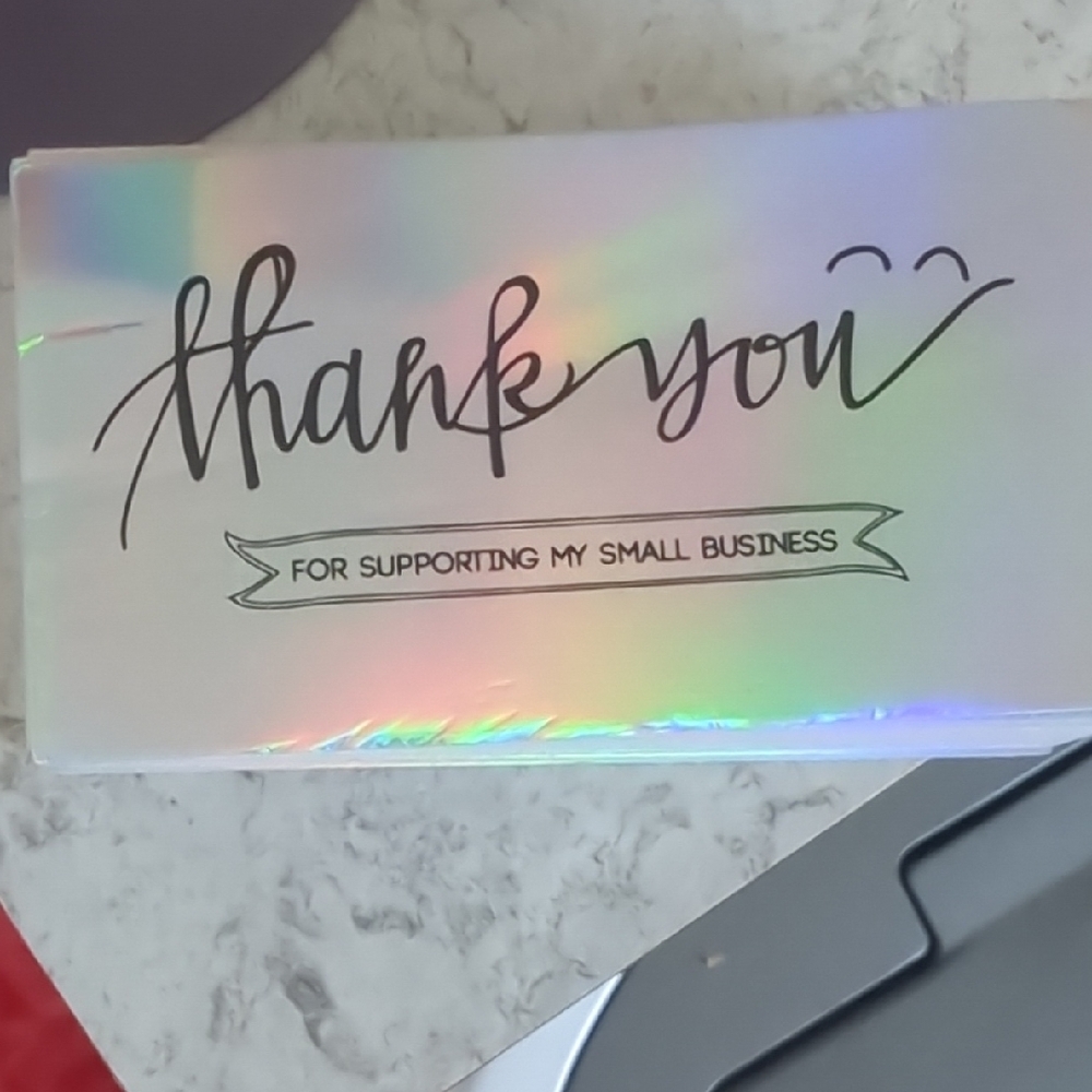 Thank You Cards with Holographic Design